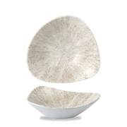 Stone Agate Grey Lotus Triangle Bowl 9" - Contemporary Studio Ceramics