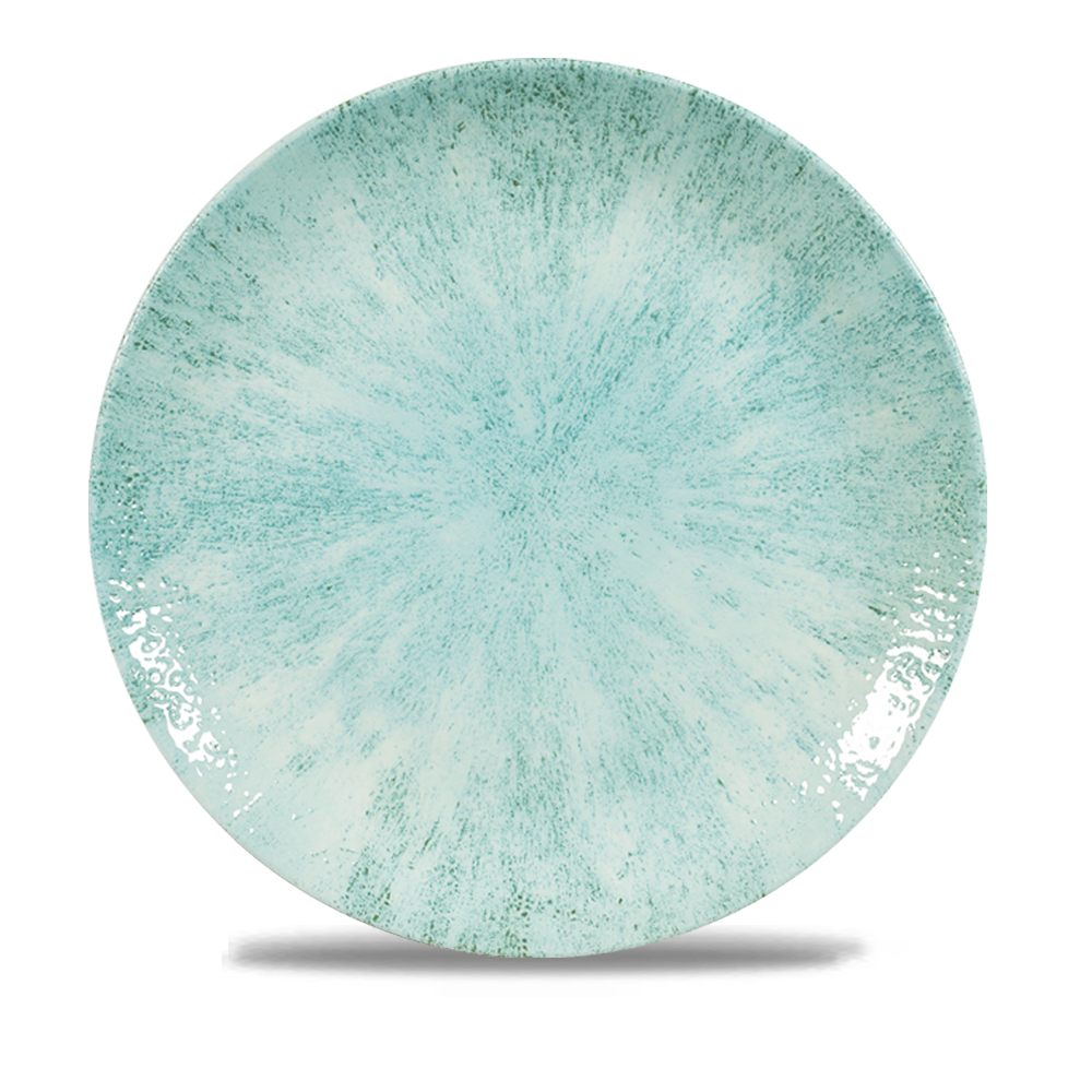 Stone Aquamarine Evolve Porcelain Coupe Plate 10.25"