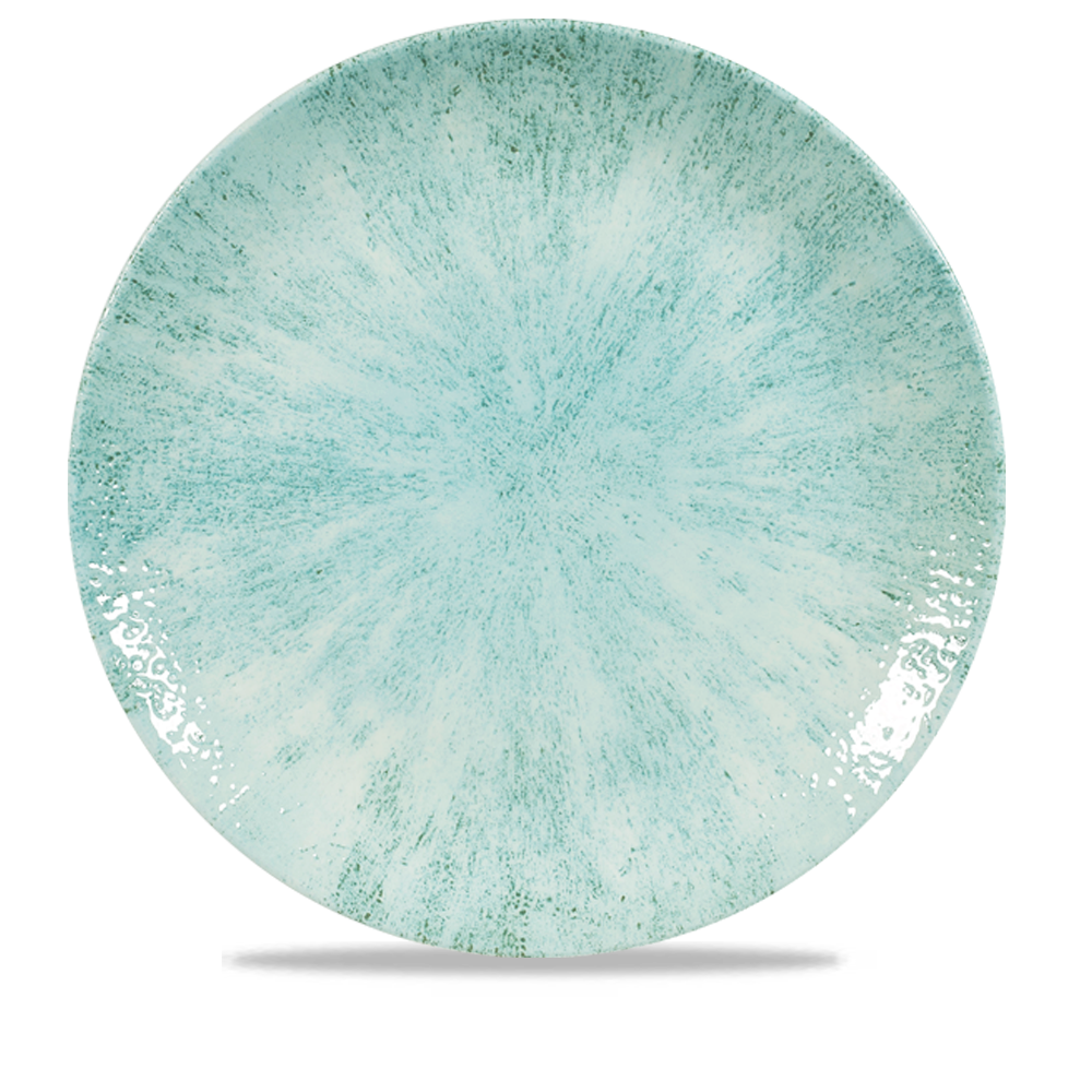 Stone Aquamarine Evolve Porcelain Coupe Plate 11.25"