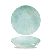 Stone Aquamarine Evolve Porcelain Coupe Bowl 7.25"