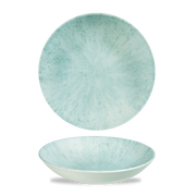 Stone Aquamarine Evolve Porcelain Coupe Bowl 9.75"