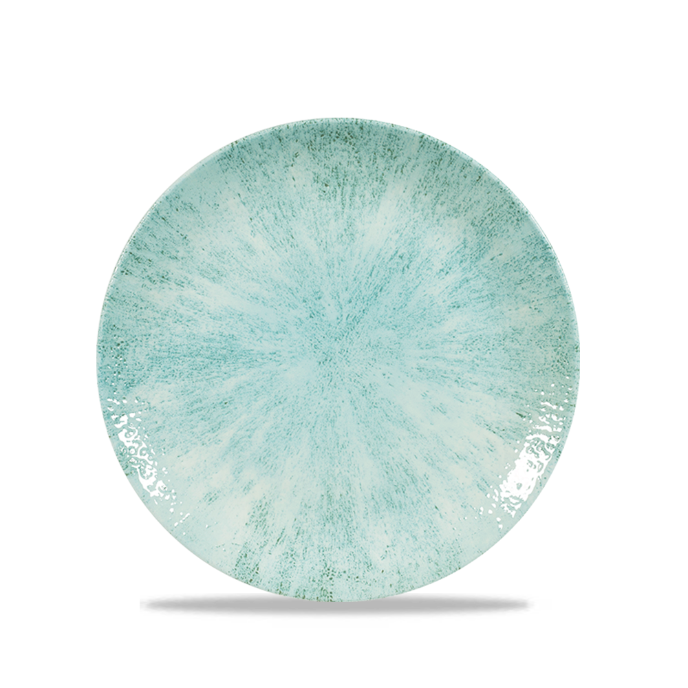 Stone Aquamarine Evolve Porcelain Coupe Plate 6.5"