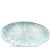 Stone Aquamarine Oval Chefs Plate 13 3/4 X 6 3/4"