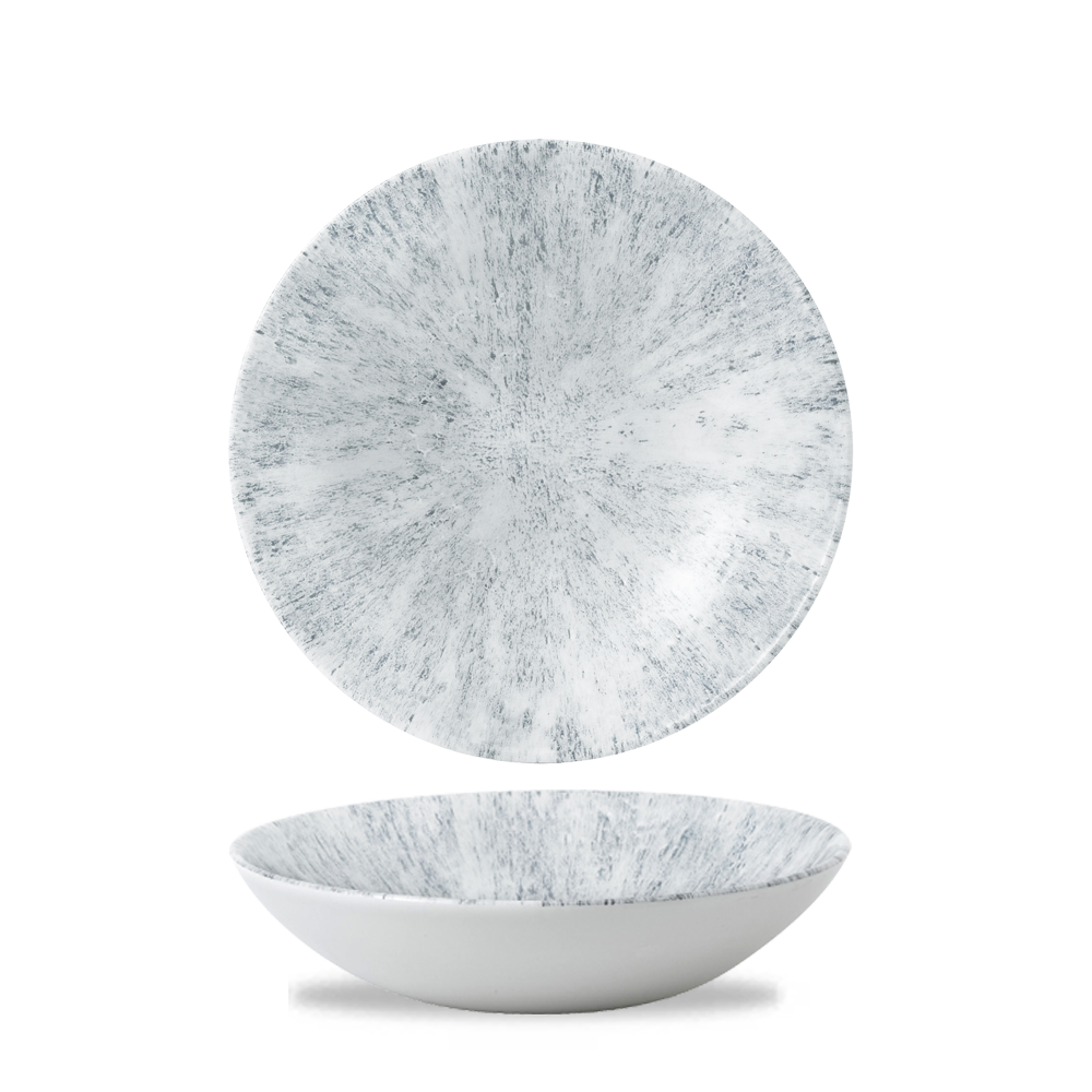 Stone Pearl Grey Evolve Porcelain Coupe Bowl 7.25" - Modern Elegance for Dining