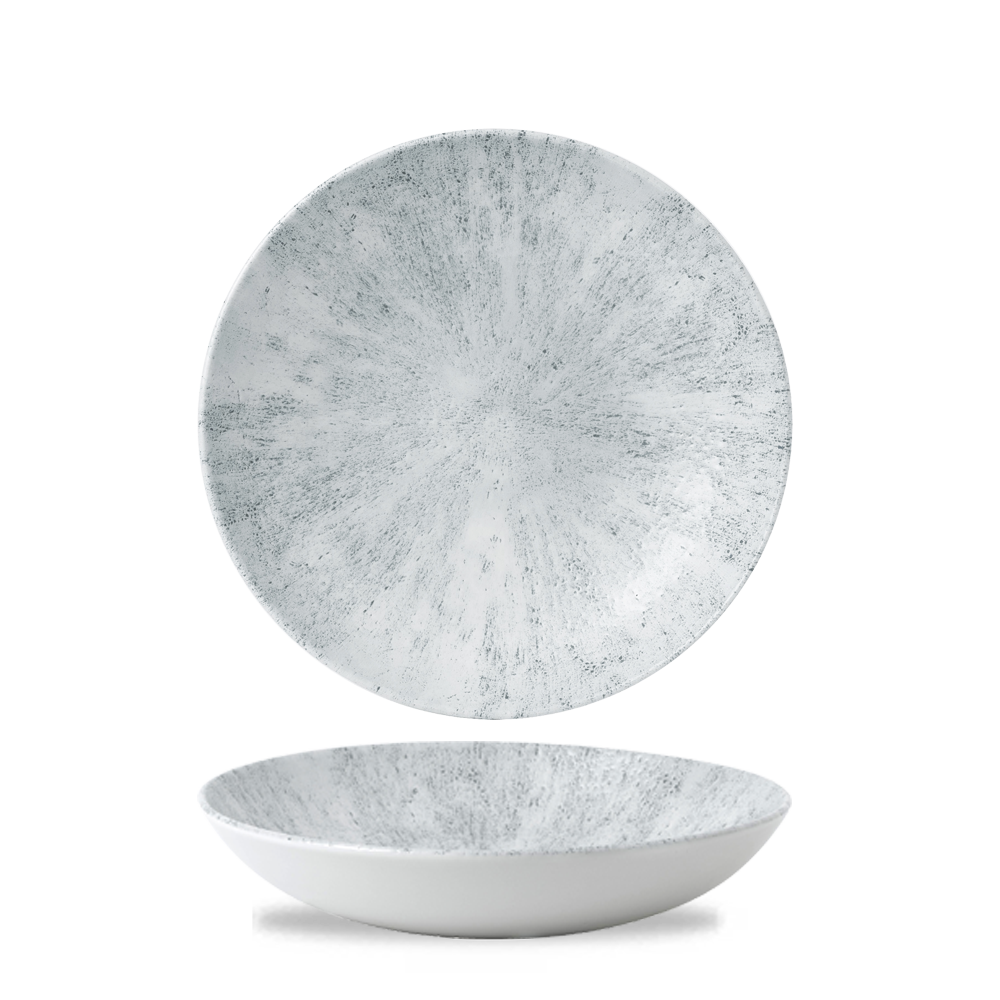 Stone Pearl Grey Evolve Porcelain Coupe Bowl 9.75"