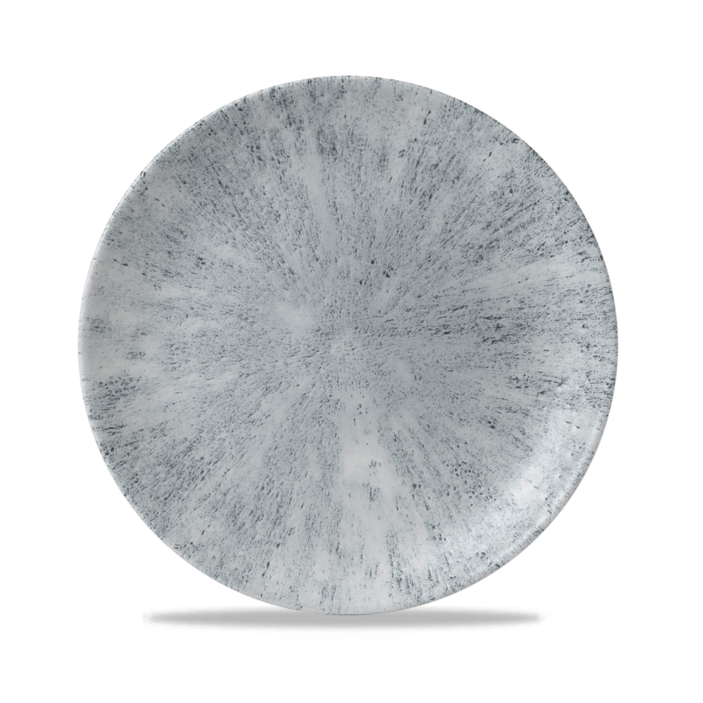 Stone Pearl Grey Evolve Porcelain Coupe Plate 8.67"