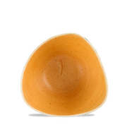 Stonecast Tangerine Triangle Bowl - Handcrafted Rustic Elegance