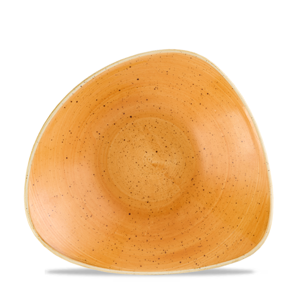 Stonecast Tangerine Triangle Bowl 23.5cm - Rustic Elegance for Your Table
