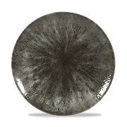Stone Quartz Black Evolve Porcelain Coupe Plate 10.25"