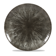 Stone Quartz Black Evolve Porcelain Coupe Plate 11.25"
