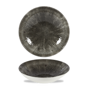 Stone Quartz Black Evolve Porcelain Coupe Bowl 7.25"