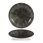 Stone Quartz Black Evolve Porcelain Coupe Bowl 9.75"