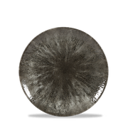 Stone Quartz Black Evolve Porcelain Coupe Plate 6.5"