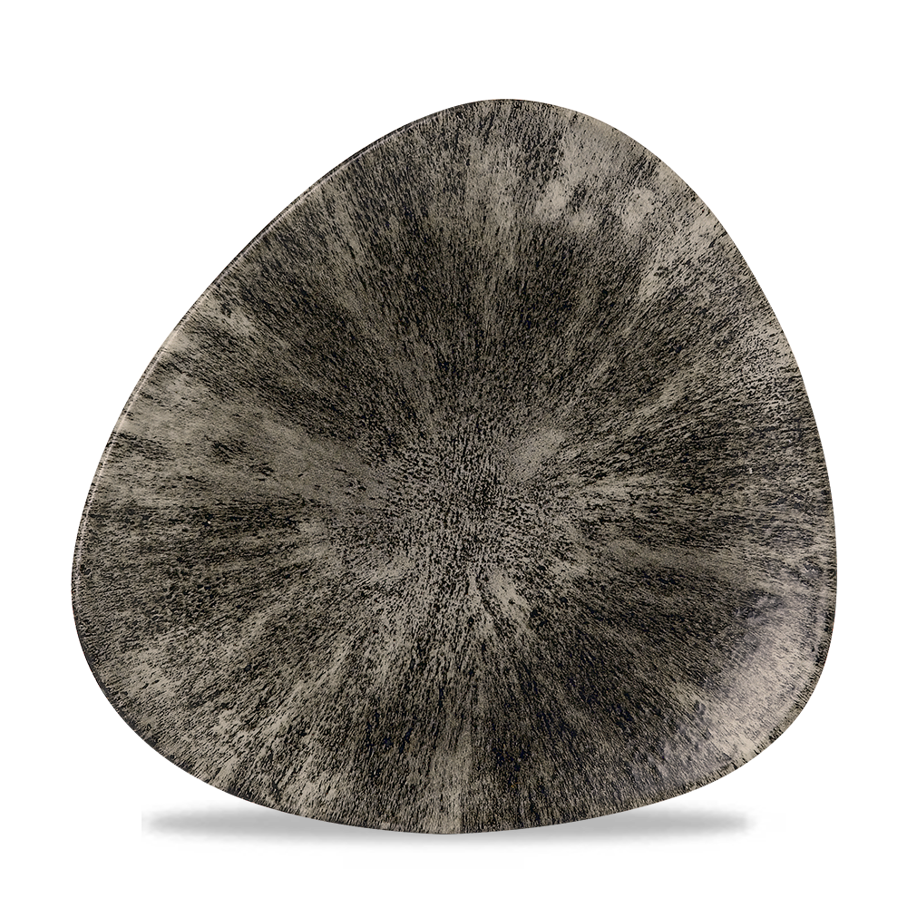 Stone Quartz Black Lotus Triangle Plate 7"