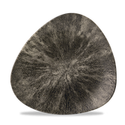 Stone Quartz Black Lotus Triangle Plate 9" - Contemporary Elegance