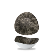 Stone Quartz Black Lotus Triangle Bowl 7"