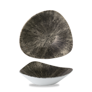 Stone Quartz Black Lotus Triangle Bowl 9"