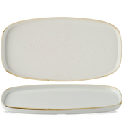 Stonecast Barley White Chefs Walled Oblong Plate 35 X 18.5cm