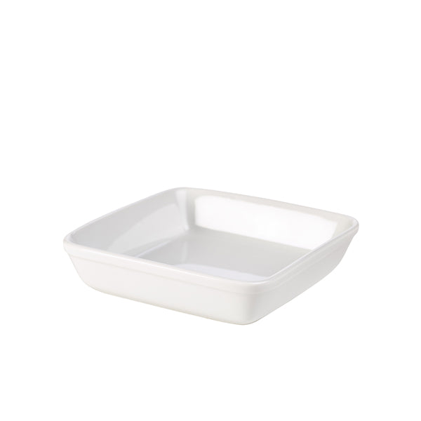 Genware Porcelain Square Roaster 25.4cm/ 10"