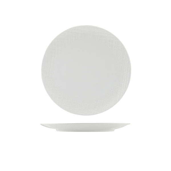 Incise Porcelain Lavara Coupe Plate 25.5cm