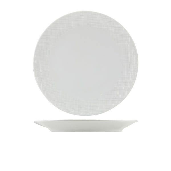 Incise Porcelain Lavara Coupe Plate 28cm