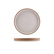 GenWare Kava White Stoneware Raw Wall Presentation Plate 18cm