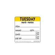 50mm Tuesday  Removable Day Label (500)
