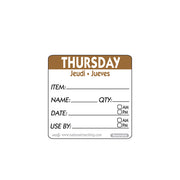 50mm Thursday Removable Day Label (500)