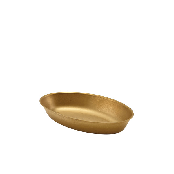GenWare Gold Vintage Steel Oval Dish 17.5 x 11cm