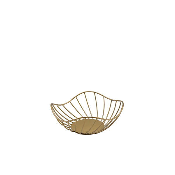 GenWare Lotus Leaf Gold Wire Basket 20 x 8cm