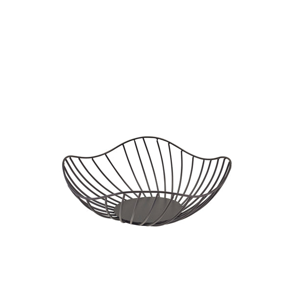GenWare Lotus Leaf Black Wire Basket 28.5 x 10cm