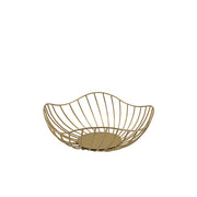 GenWare Lotus Leaf Gold Wire Basket 28.5 x 10cm