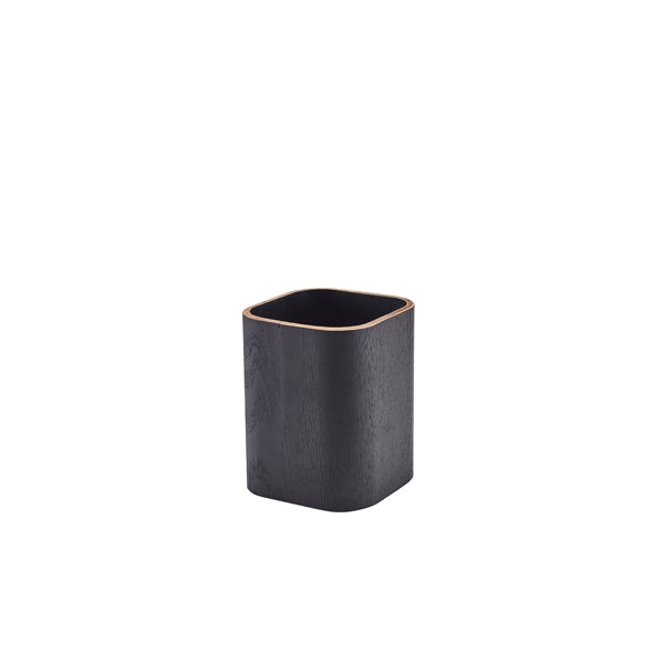 GenWare Black Wood Veneer Cutlery Holder