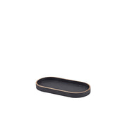 GenWare Oval Black Wood Veneer Tray 23 x 11cm