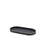 GenWare Oval Black Wood Veneer Tray 35 x 16.5cm