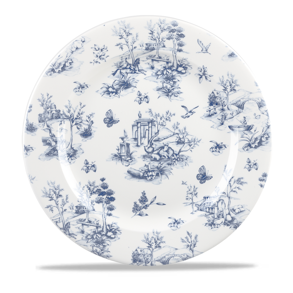 Vintage Prints Toile Prague Profile Plate 12"