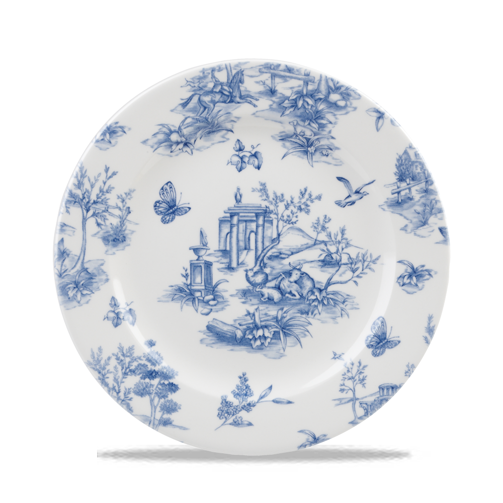 Vintage Prints Toile Prague Profile Plate 8"