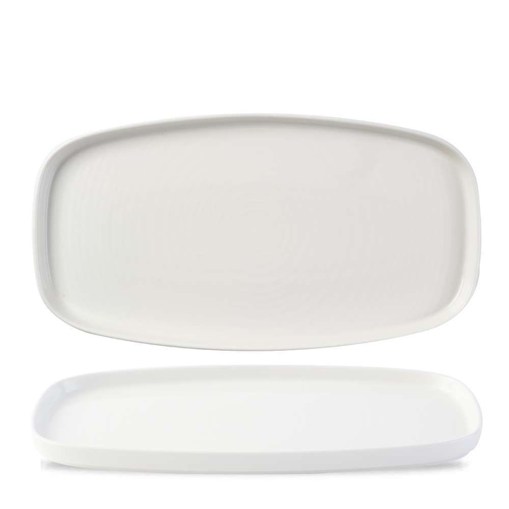 Chefs Plates White Walled Oblong Plate 30 X 15.4cm