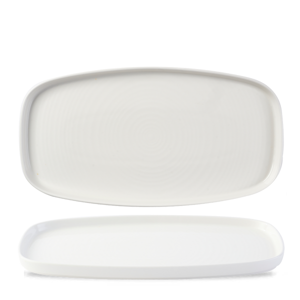 Chefs Plates White Walled Oblong Plate 30 X 15.4cm