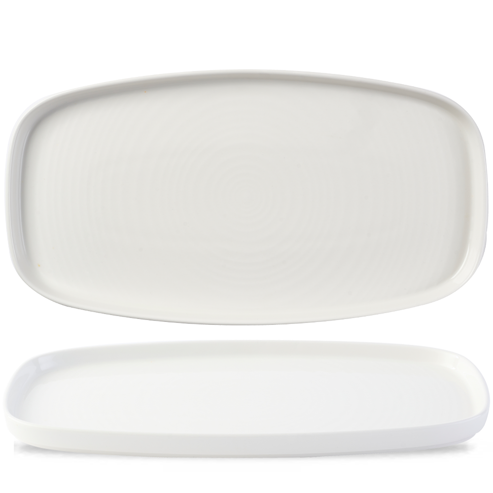 Chefs Plates White Walled Oblong Plate 35 X 18.5cm