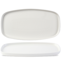 Chefs Plates White Walled Oblong Plate 35 X 18.5cm