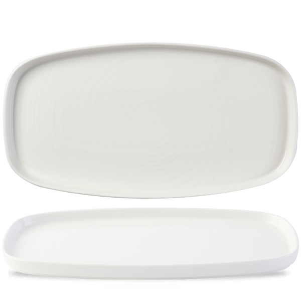Chefs Plates White Walled Oblong Plate 35 X 18.5cm