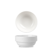 Bamboo White Porcelain Stacking Bowl 12.6oz