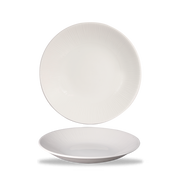 Bamboo White Porcelain Deep Coupe Plate 9 7/8"