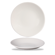 Bamboo White Porcelain Deep Coupe Plate 10 5/8"