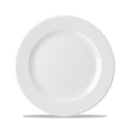 Bamboo White Porcelain Footed Plate 10 1/4"