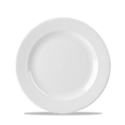 Bamboo White Porcelain Footed Plate 9 1/8"