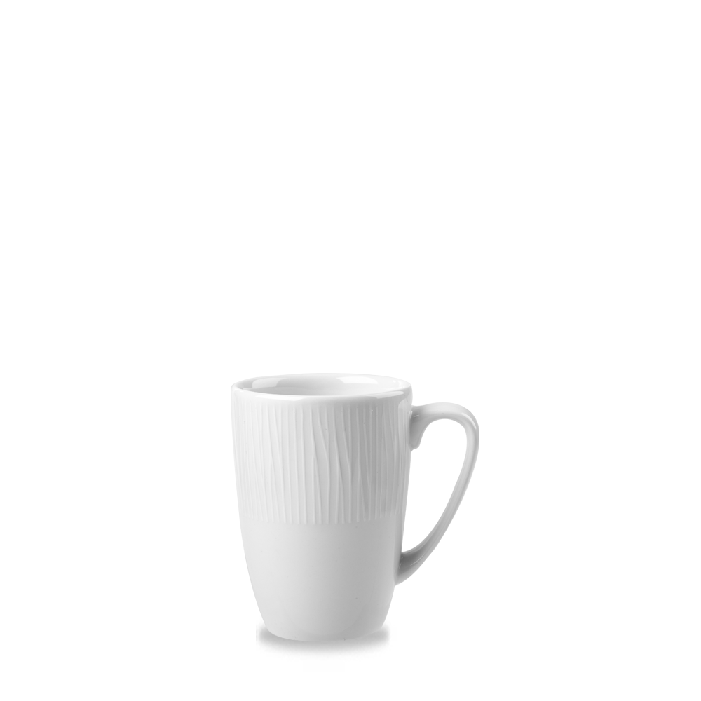 Bamboo White Porcelain Mug 12oz