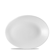 Bamboo White Porcelain Oval Plate