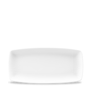 Bamboo White Porcelain Oblong Plate 11.75"